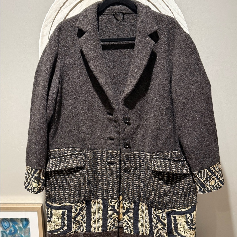 Etro Wool Coat Patterned size 48 or XL
